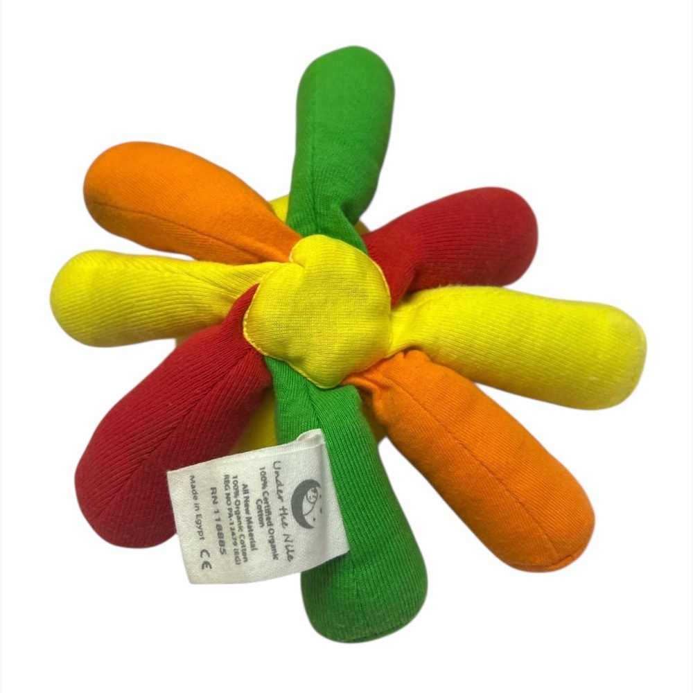 Under the Nile Organic Cotton Multi Color Scraptopus Baby Toy Eco friendly - Picture 3 of 3